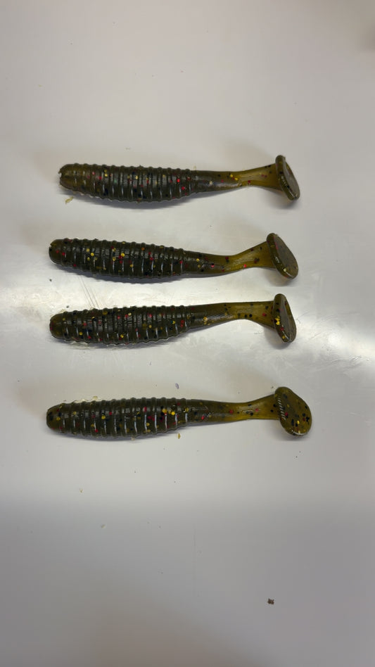 3” Ribbed Paddle Shad